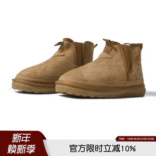 太暖和了 中帮雪地靴棉鞋 冬季 厚实加绒保暖休闲鞋 男士 高性价比