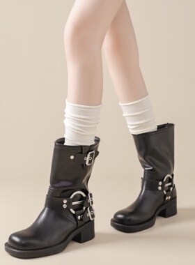 白色小腿袜女春季薄款配长靴灰色美拉德jk防滑修饰腿型堆堆长筒袜