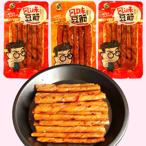 雅利洁风味豆筋辣条香菇豆干五香豆腐干麻香辣零食小包装散装整箱