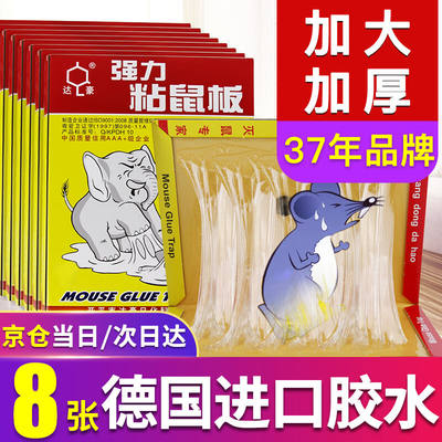 达豪粘鼠板超强力老鼠贴一家用窝灭鼠端捕鼠神器加大加厚鼠板8张