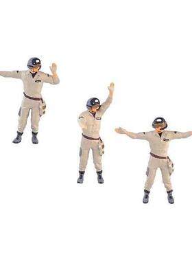 3 Pieces Diorama Figures Hobby Character Pilots for DIY