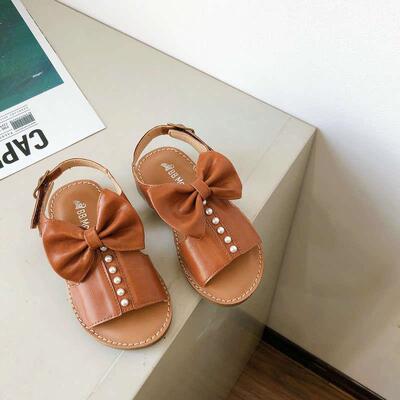 Summer girls opentoed sandals New style children shoes prin