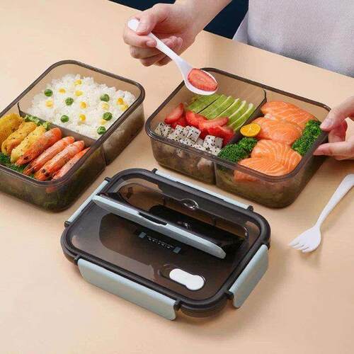 Transparent Lunch Box for Kids Food Storage Container with L