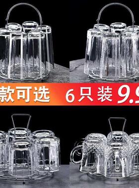 6pcs set Glass cup tea water juice beer milk drinking kettle