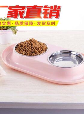 Double Dog Cat Bowls Premium Stainless Steel Pet Bowls with