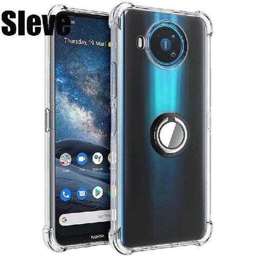For Nokia 83 5G Case Shockproof Soft Finger Ring Clear