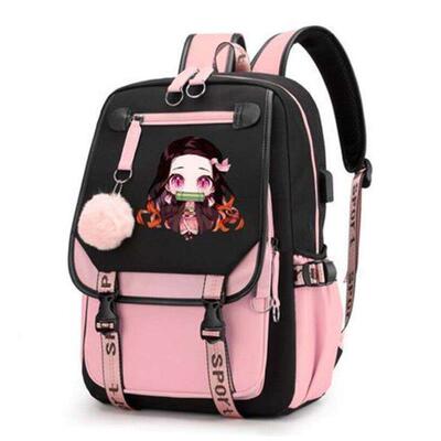 Demon Slayer Nezuko Backpacks for Men Anime School Bag for T
