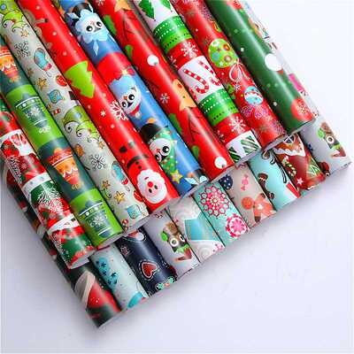 10Christmas Gift Warp Wrapping Paper Sheets Xmas decoration