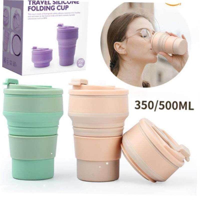 Silicone Fold Cup Collapsible Coffee Travel Outdoor Portable