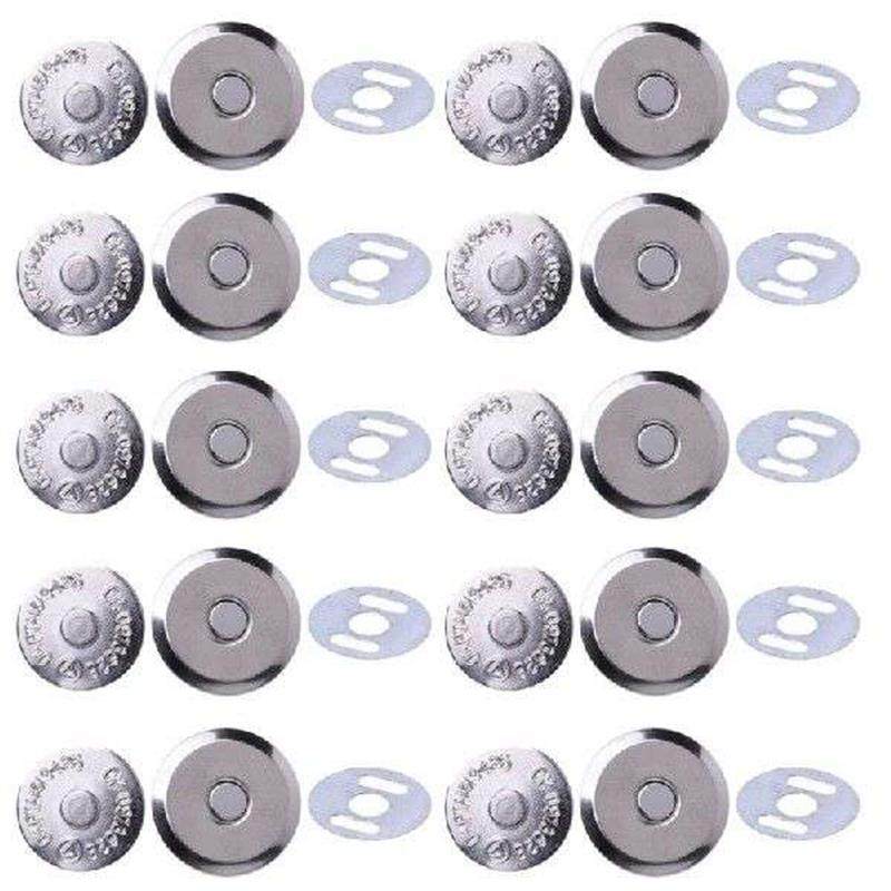 10 Sets Metal Magnetic Snap Clasps 14mm 16mm For Sewing