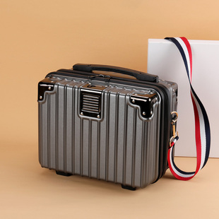 行李箱子箱手提化妆箱多功能便携小箱子单肩 14寸拉杆箱新款 时尚
