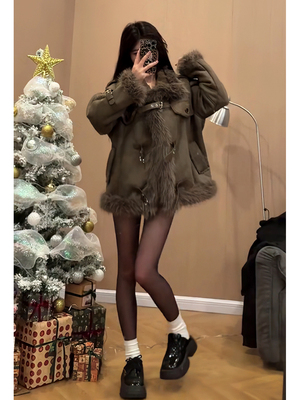 现货冬季韩版宽松百搭保暖外套