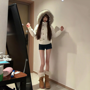 冬季现货！毛毛领羽绒服女短款韩版小个子保暖服冬装女款外套棉服