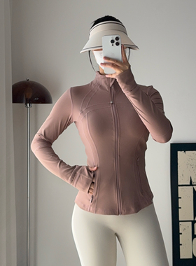 lulu瑜伽服Define外套秋冬女修身显瘦运动长袖跑步骑行训练健身服
