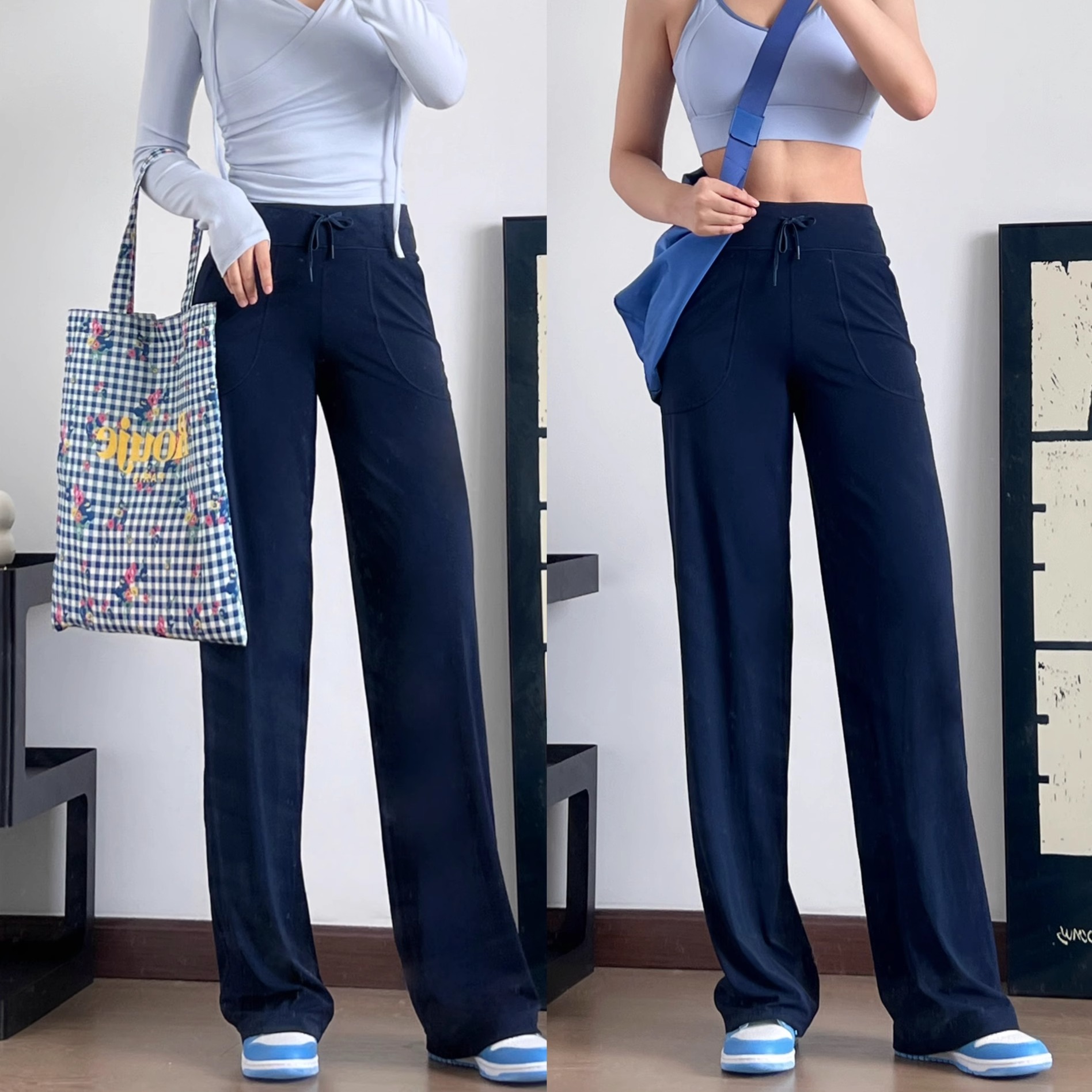 氧气女孩新款瑜伽裤女高腰提臀紧身显瘦运动健身跑步训练休闲长裤