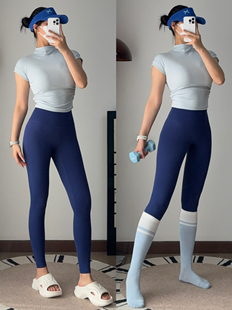 瑜伽裤无尴尬线提臀女高腰提臀瑜伽裤健身紧身跑步训练运动普拉提