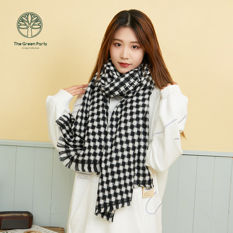 TheGreenParty 羊毛围巾经典款格纹围脖秋冬轻薄保暖披肩,服饰配件/皮带/帽子/围巾,围巾/丝巾/披肩,淘宝优惠券,粉丝福利购,淘宝优惠卷