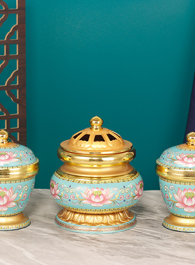 檀香合金戒定真香香炉三件套