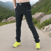 薄款 夏季 户外徒步登山裤 修身 防水速干裤 透气弹力休闲快干长裤 男士