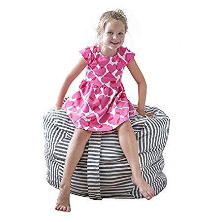 Kids Stuffed Animal Bean Bag Storage Chair - EXTRA LARGE -