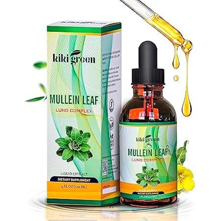 KIKI Green Liquid Mullein Leaf Tincture - Herbal Suppleme