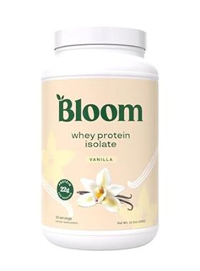 Bloom Nutrition Whey Isolate Protein Powder， Vanilla - Pu