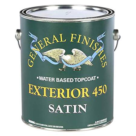 General Finishes Exterior 450 Water Based Topcoat， 1 Gall