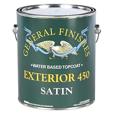 General Finishes Exterior 450 Water Based Topcoat， 1 Gall