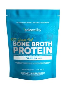 Paleovalley 100% Grass Fed Bone Broth Protein Powder - Va