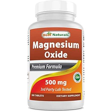 Best Naturals Magnesium oxide 500 mg 180 tablets