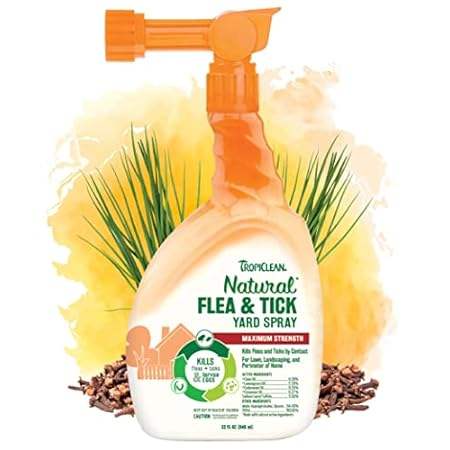 TropiClean Natural Flea and Tick Yard Spray | Maximum Str