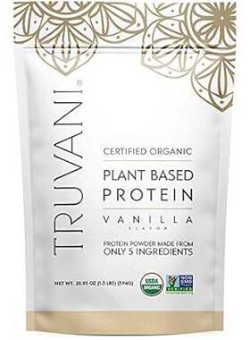 Truvani Organic Vegan Protein Powder， Organic Pea Protein