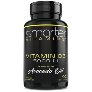 Smarter Vitamin D3 5000 IU in Avocado Oil 125mcg - 90 Min