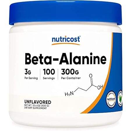 Nutricost Beta Alanine Powder 300 Grams (10.6oz) - 3 Gram