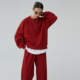 套装 阔腿裤 重磅休闲卫衣 美式 ZzZHANG 复古运动两件套 开运红