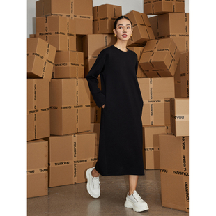 型 H版 简约廓形T恤卫衣裙女宽松休闲液氨棉连衣裙 经典 ZzZHANG