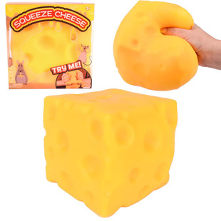 Squishy Squeeze Ball Extra toy Stress Large Block 1pc Cheese