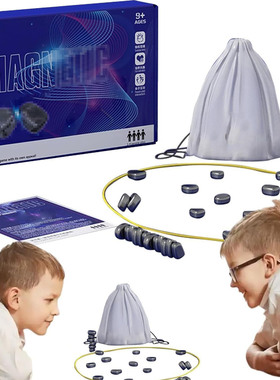 Magnetic Chess Game Magnet Game with Rope Stones Board toys