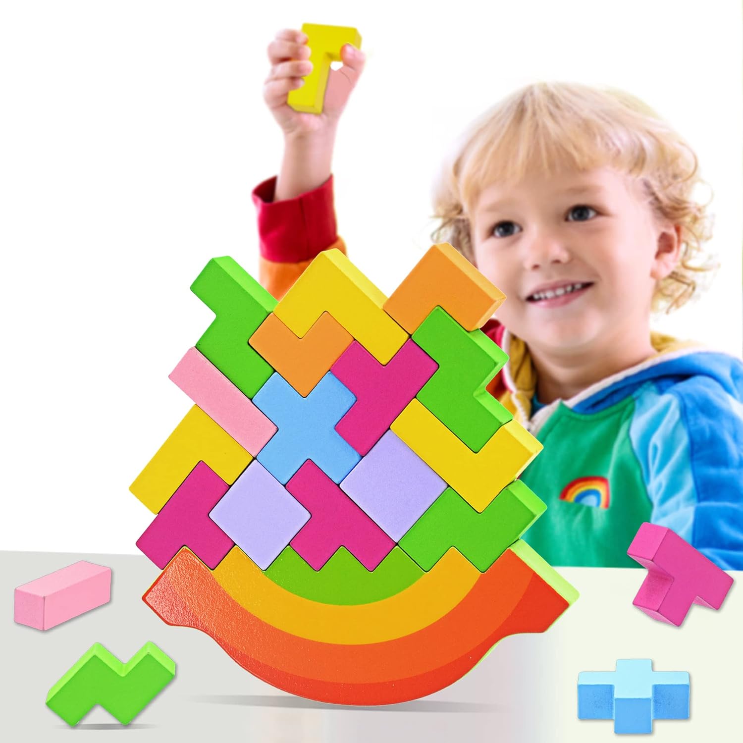 tetris goki Balance Blocks Montessori Toys Education for kid-封面