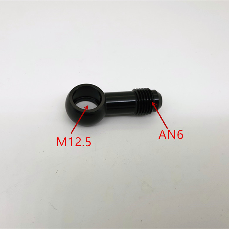 AN6转M12.5 汽车改装油管鱼眼空心螺丝， 漂移车涡轮专用水管螺丝