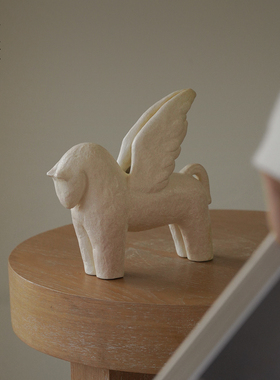 复古抽象手工小飞马摆件装饰品