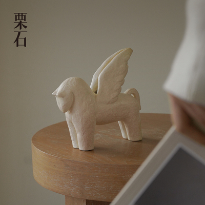 复古抽象手工小飞马摆件装饰品