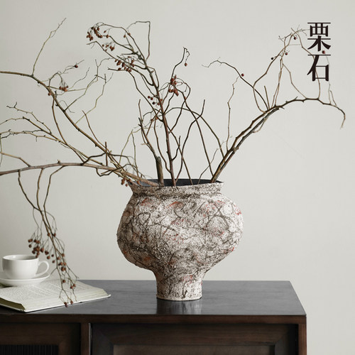 样板间桌面花瓶摆件陶瓷新中式