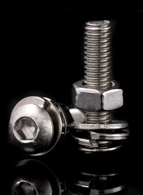 316L不锈钢盘头内六角螺丝螺母平弹垫螺栓紧固件M3M4M5M6M8M10T28