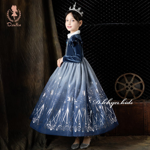 Hi！Fish女童爱莎公主裙子连衣裙