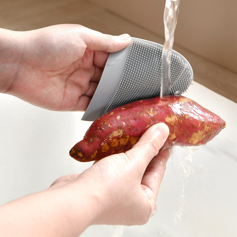 日本硅胶刷家用洗碗刷碗神器多功能去污不沾油抹布厨房果蔬清洁刷