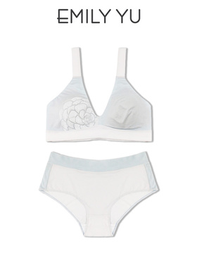 闭店钜惠·3件3折于晓丹EMILYYU闲了磨毛牡丹印花内衣内裤套装