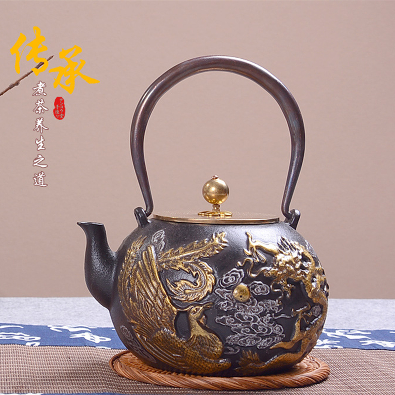 臻品| 日本铁壶煮茶壶无涂层电磁炉烧水壶防烫茶具家用简约煮茶器