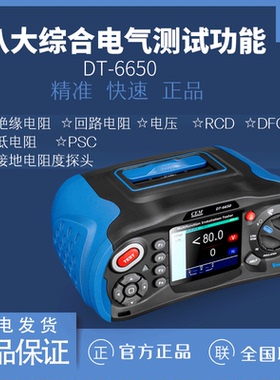 CEM华盛昌DT-6650电气综合测试仪绝缘电阻接地电阻回路电阻