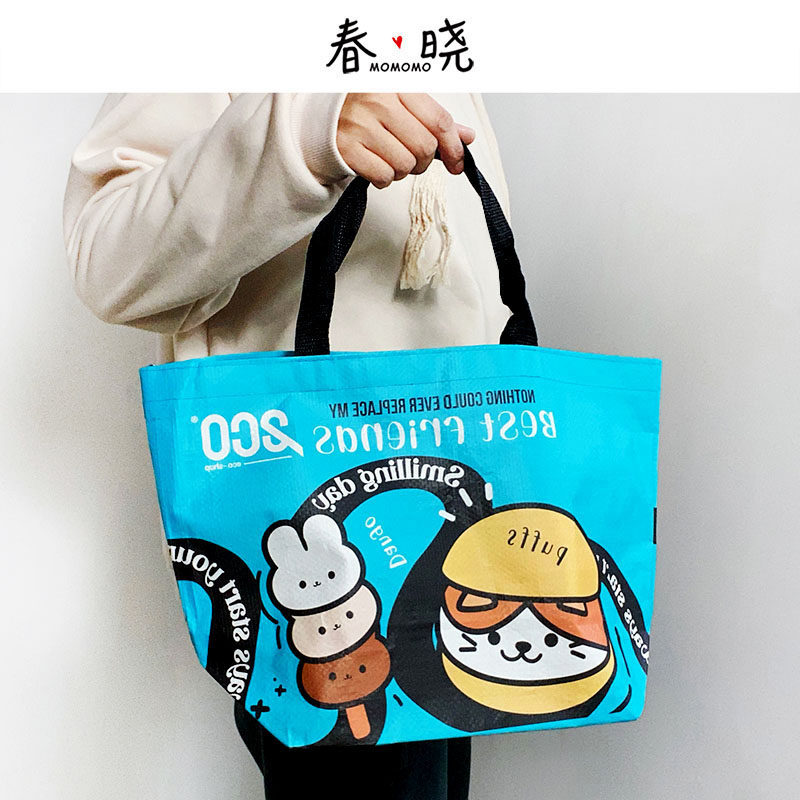 外贸出口原单ins风小清新可爱卡通单肩女编织袋环保袋购物手提包,箱包皮具/热销女包/男包,通用款女包,淘宝优惠券,粉丝福利购,淘宝优惠卷